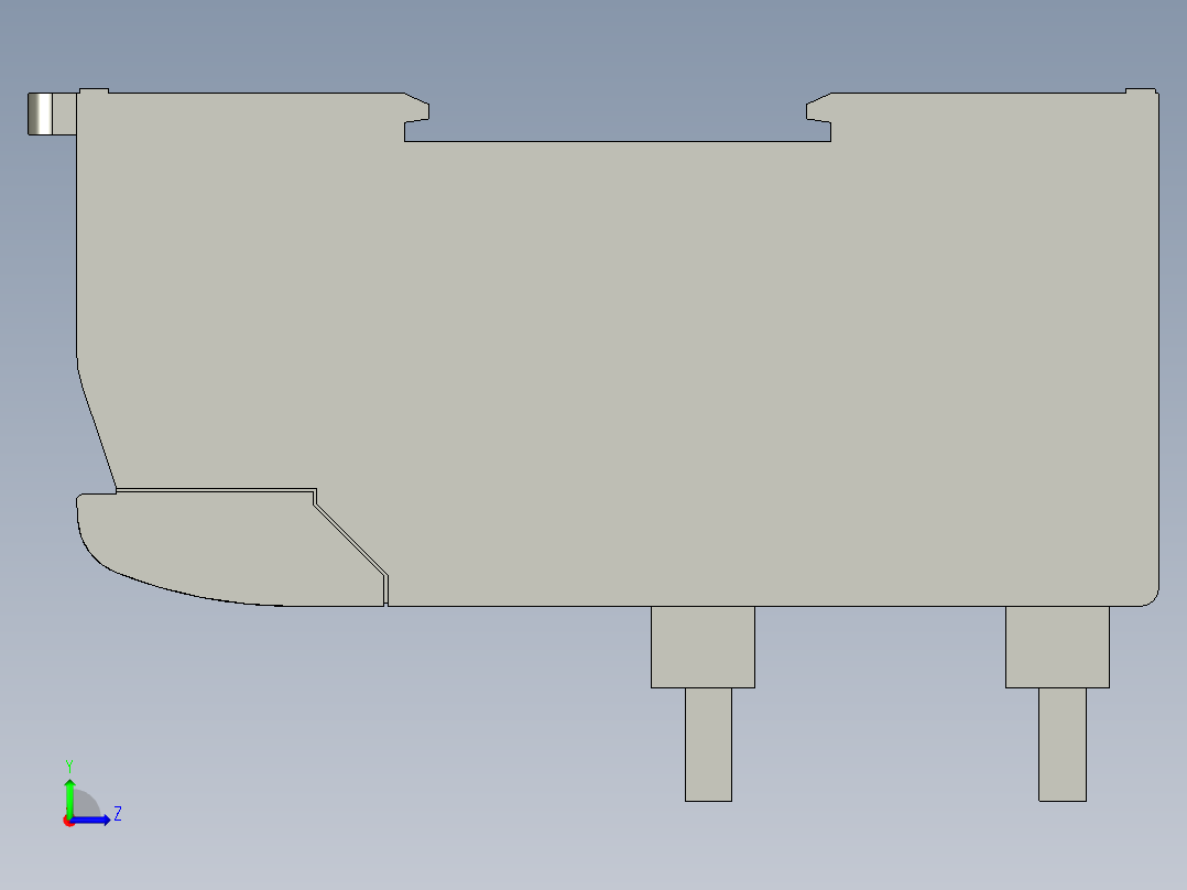 基恩士KV-HTC_kc图纸模型左视图