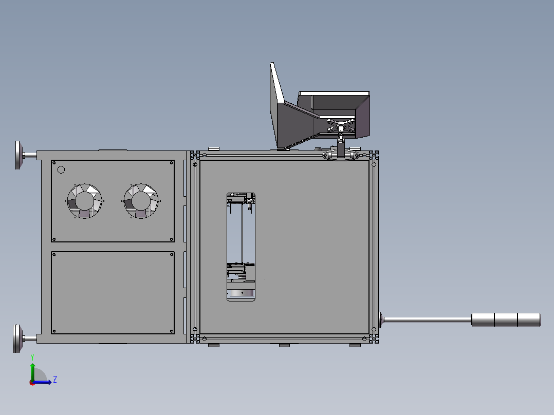 自动涂覆机左视图