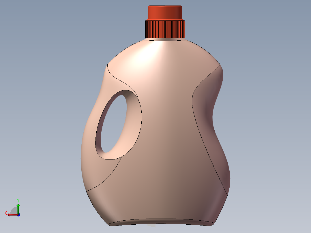洗衣液瓶子后视图