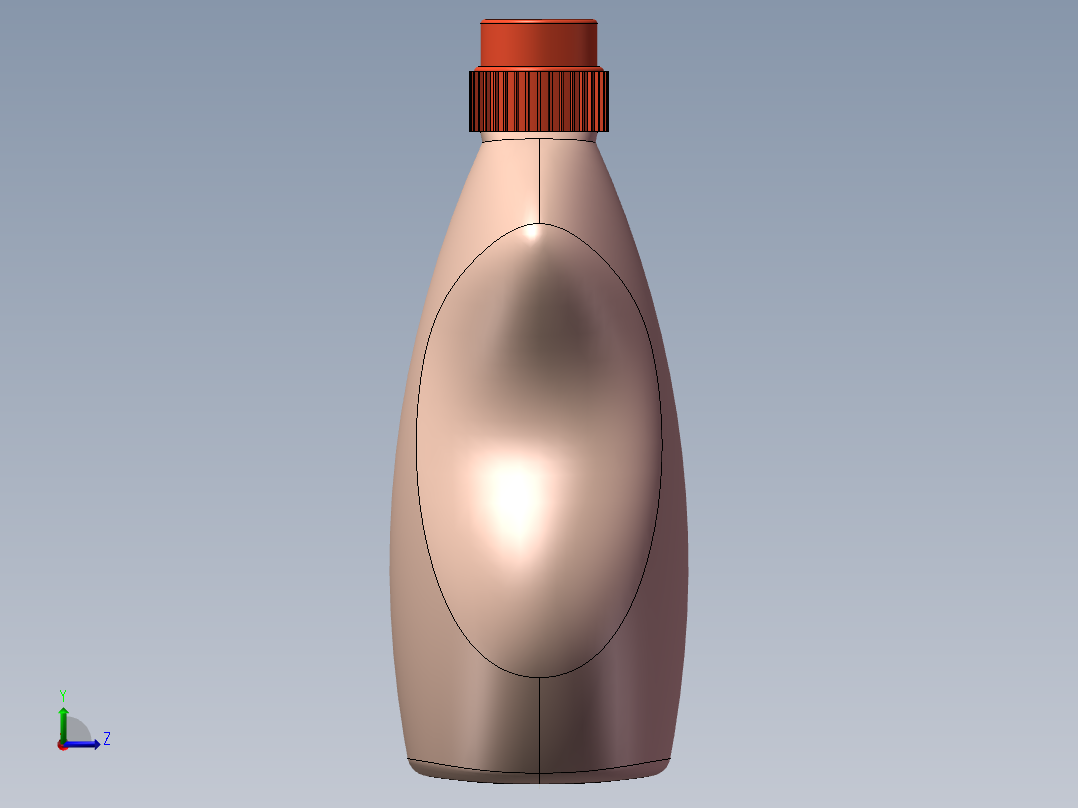 洗衣液瓶子左视图