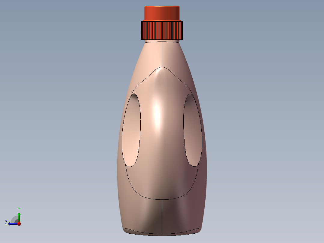 洗衣液瓶子右视图