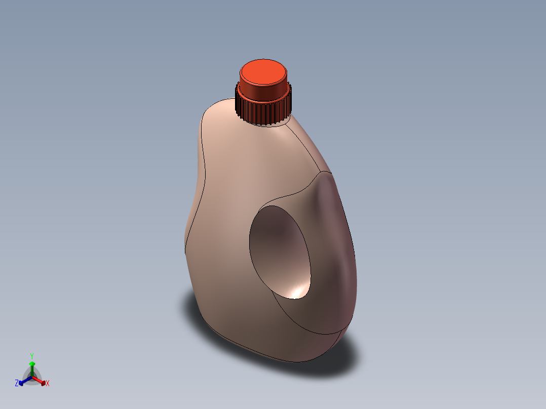 洗衣液瓶子正等轴测图