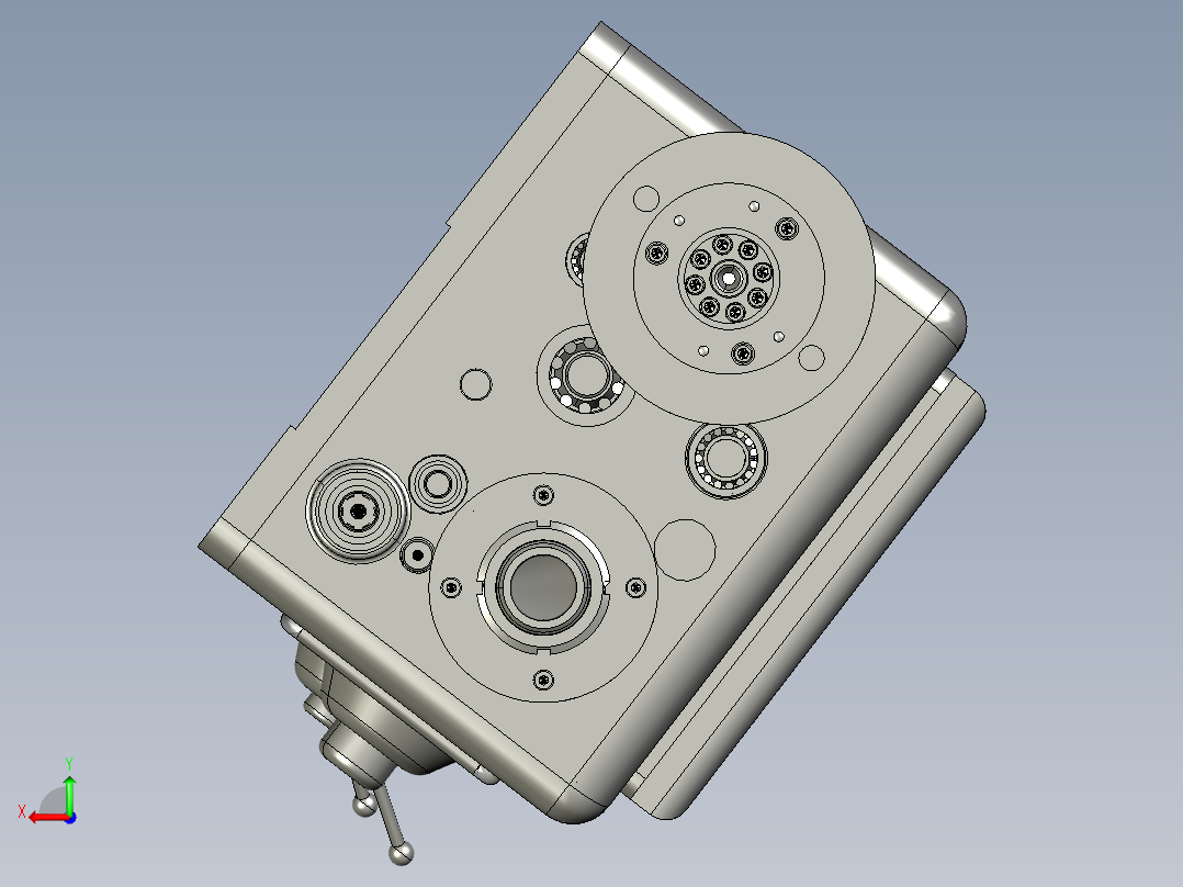 立式数控车床主传动系统结构设计-【三维SW】【12张CAD图纸说明书】后视图