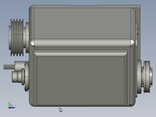 立式数控车床主传动系统结构设计-【三维SW】【12张CAD图纸说明书】左视缩略图