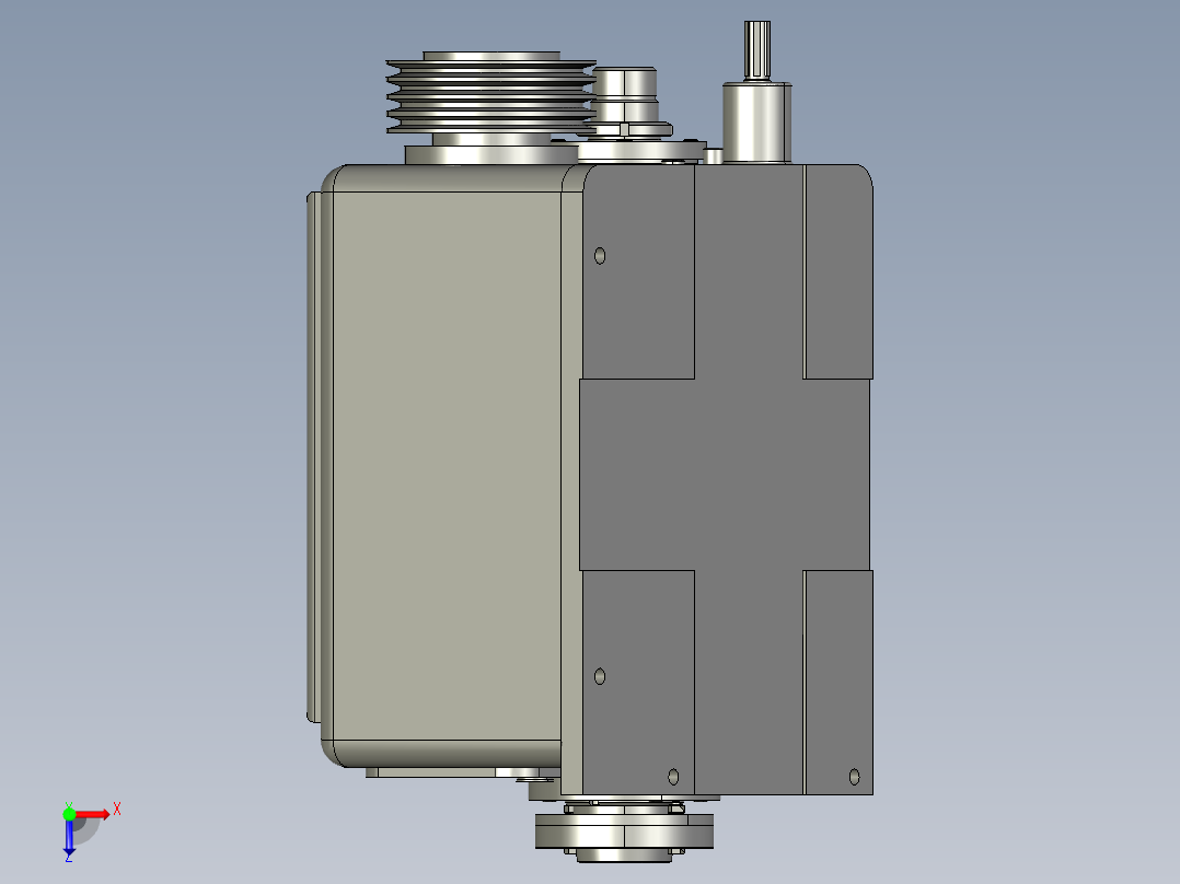 立式数控车床主传动系统结构设计-【三维SW】【12张CAD图纸说明书】俯视图