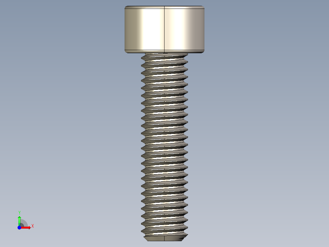Screw_DIN_912_M5x20F_A2.STEP公制内六角螺钉前视图