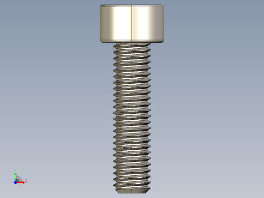 Screw_DIN_912_M5x20F_A2.STEP公制内六角螺钉前视缩略图