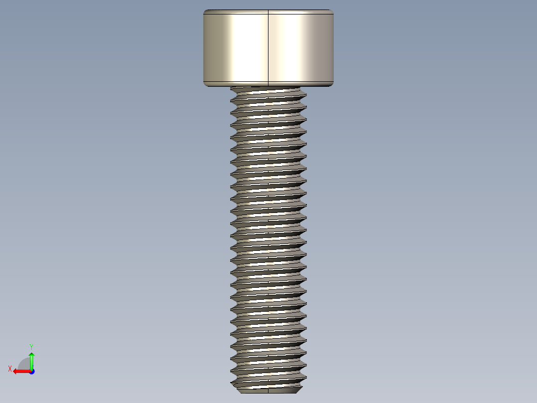 Screw_DIN_912_M5x20F_A2.STEP公制内六角螺钉后视图