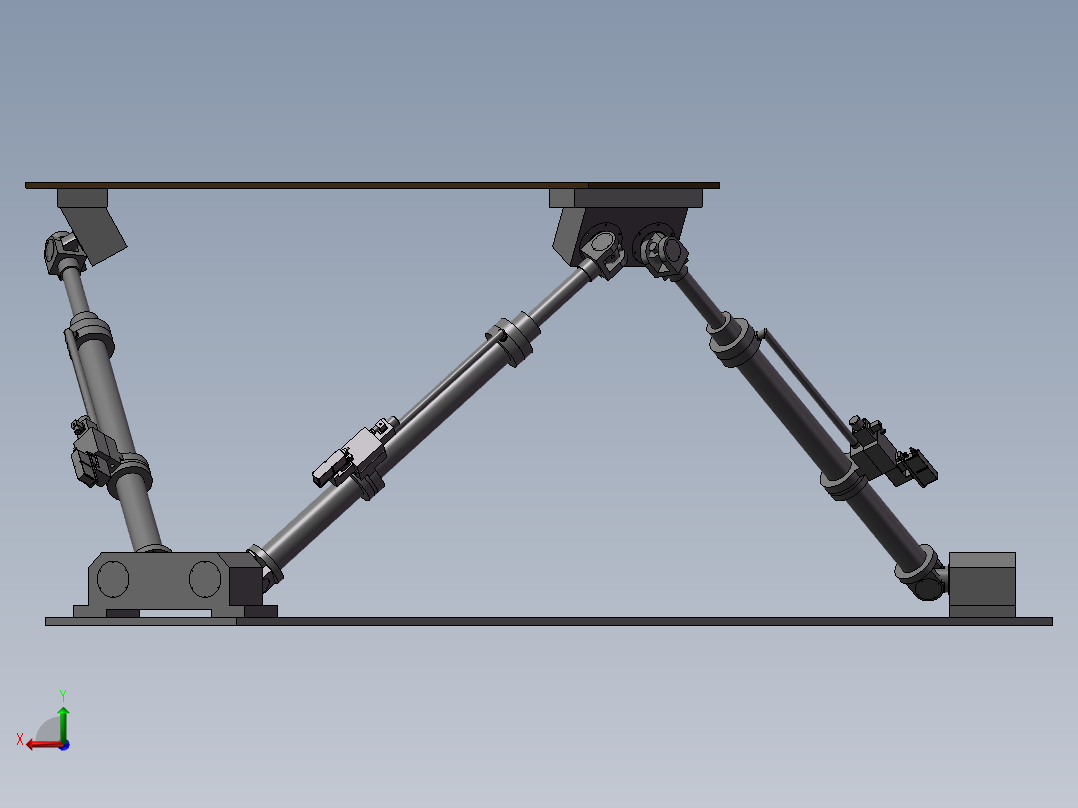 可升降平台后视图