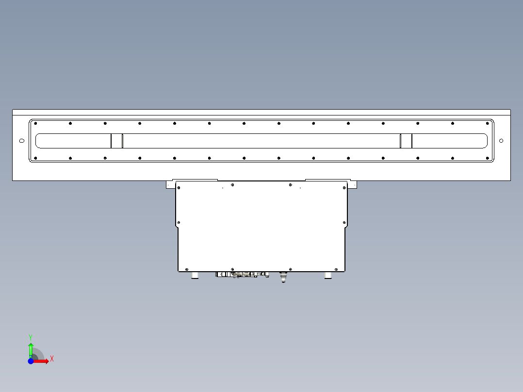 真空插板阀三维模型前视图