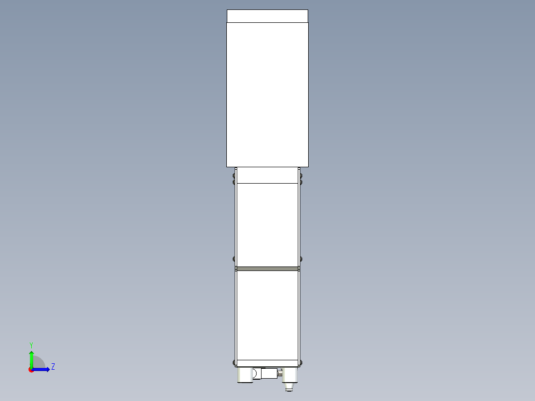 真空插板阀三维模型左视图