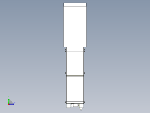 真空插板阀三维模型左视缩略图