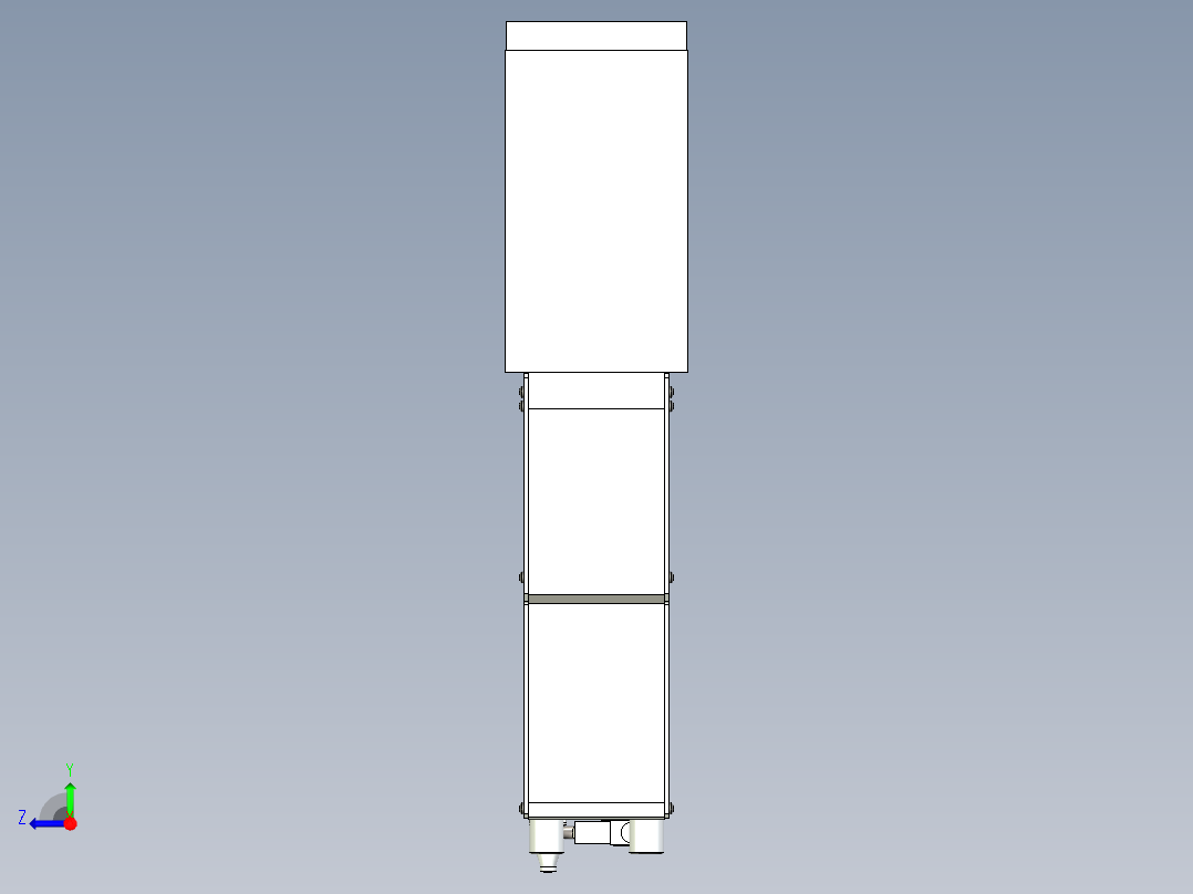 真空插板阀三维模型右视图