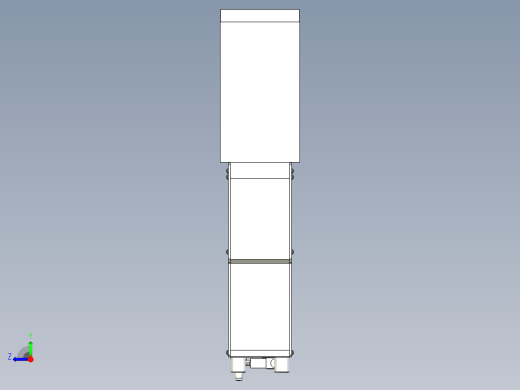真空插板阀三维模型右视缩略图