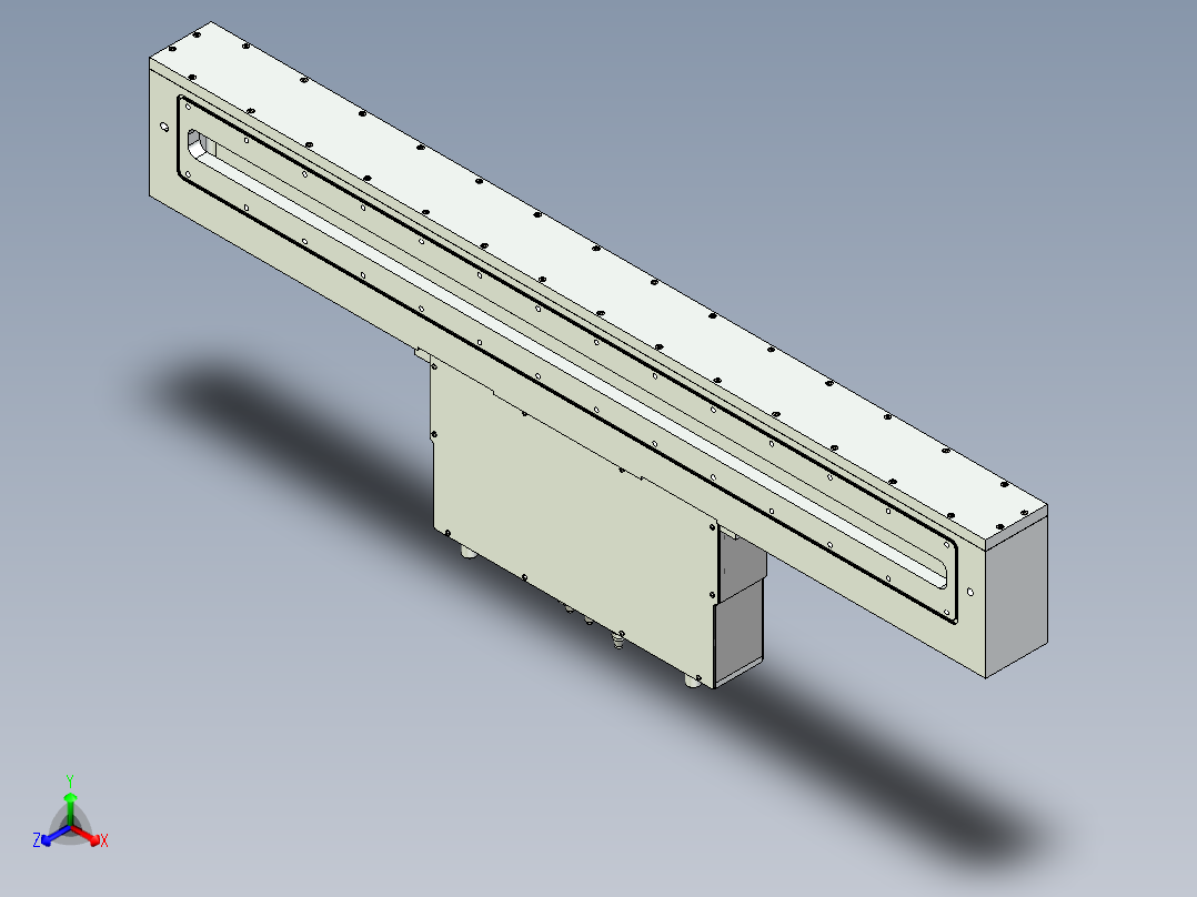真空插板阀三维模型正等轴测图