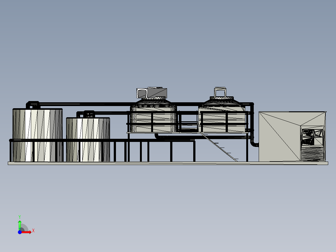 B2003924-水冷却器装置前视图