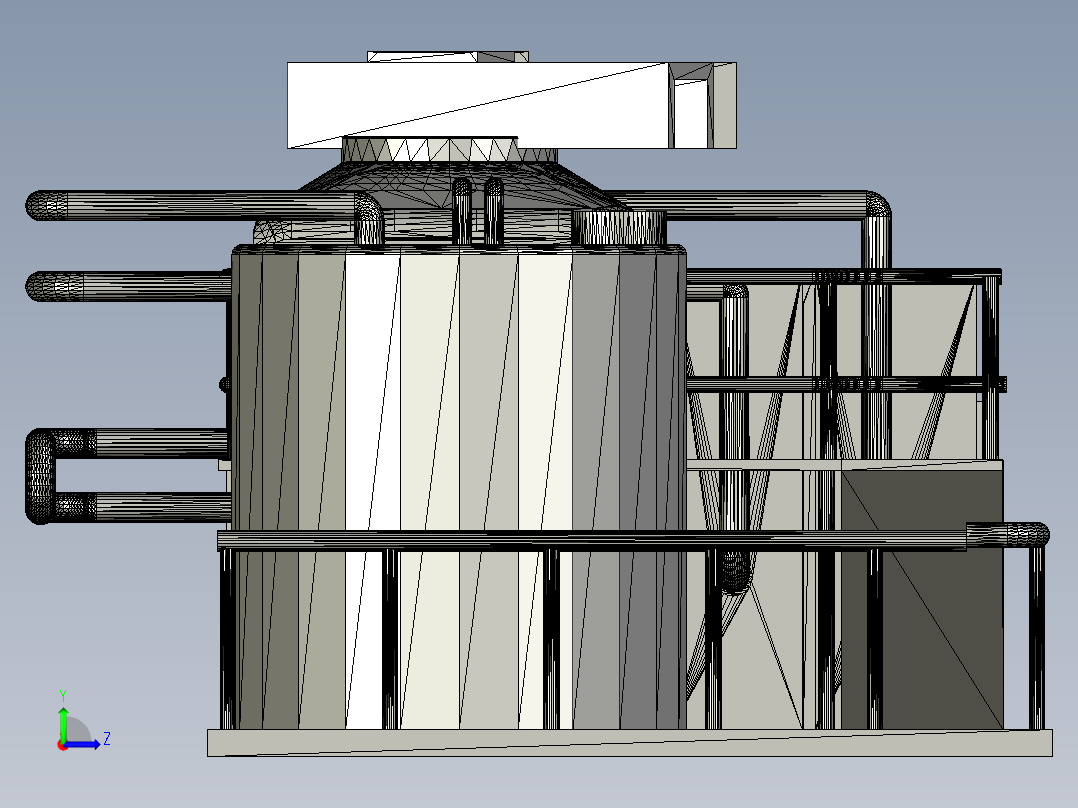B2003924-水冷却器装置左视图