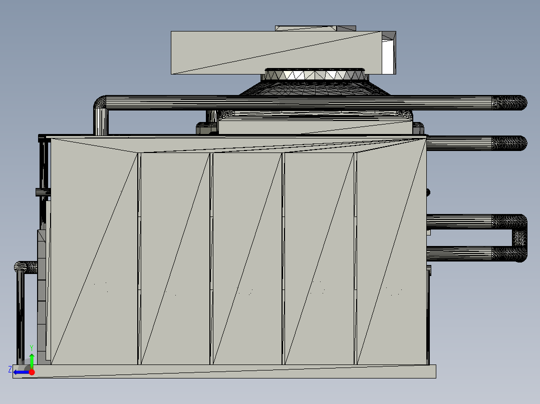 B2003924-水冷却器装置右视图