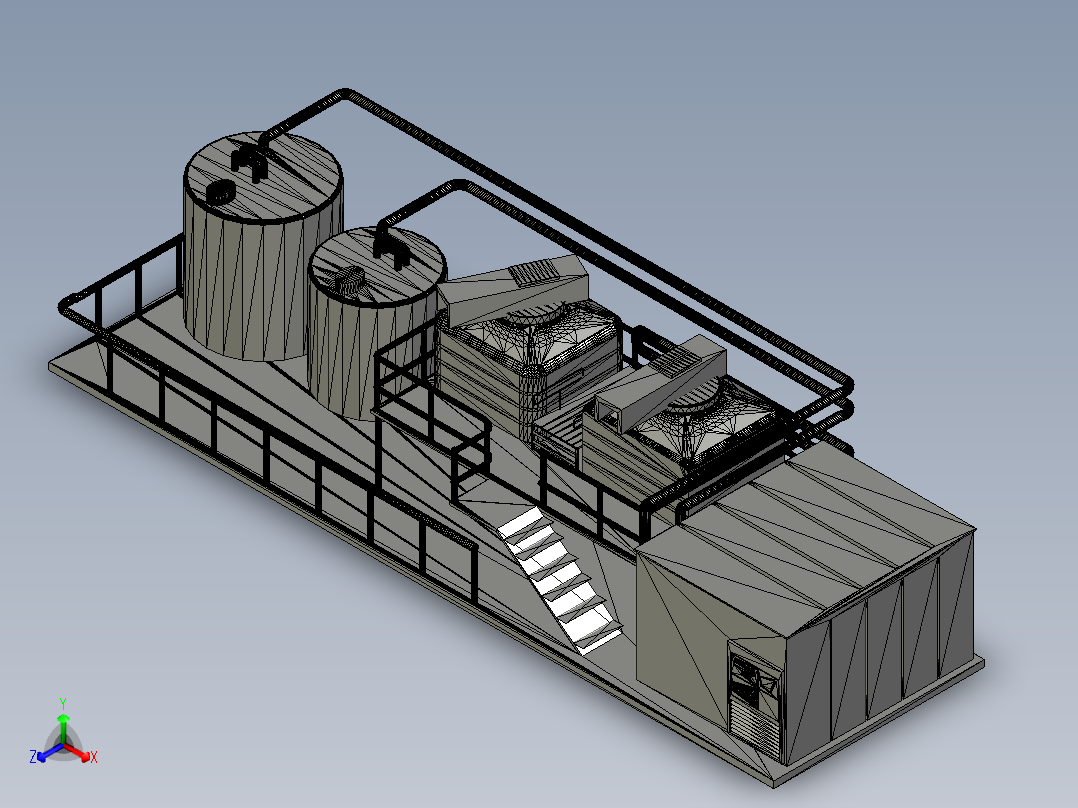 B2003924-水冷却器装置正等轴测图