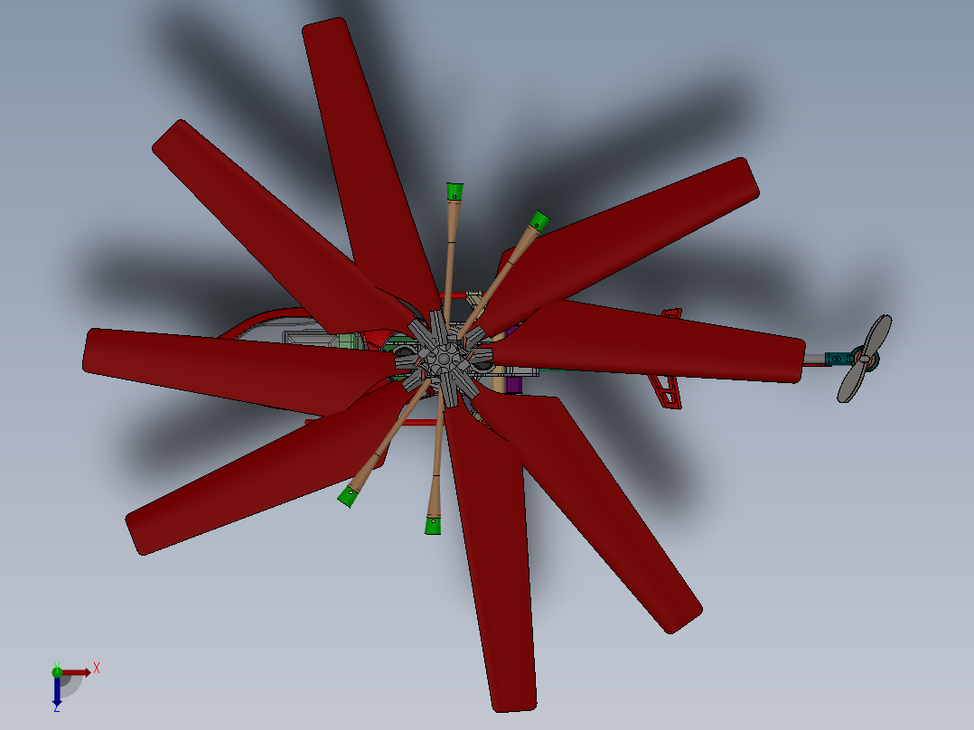 直升机(14)俯视图