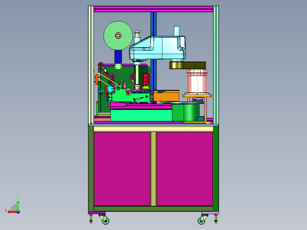 屏幕贴膜的全自动贴合机后视图