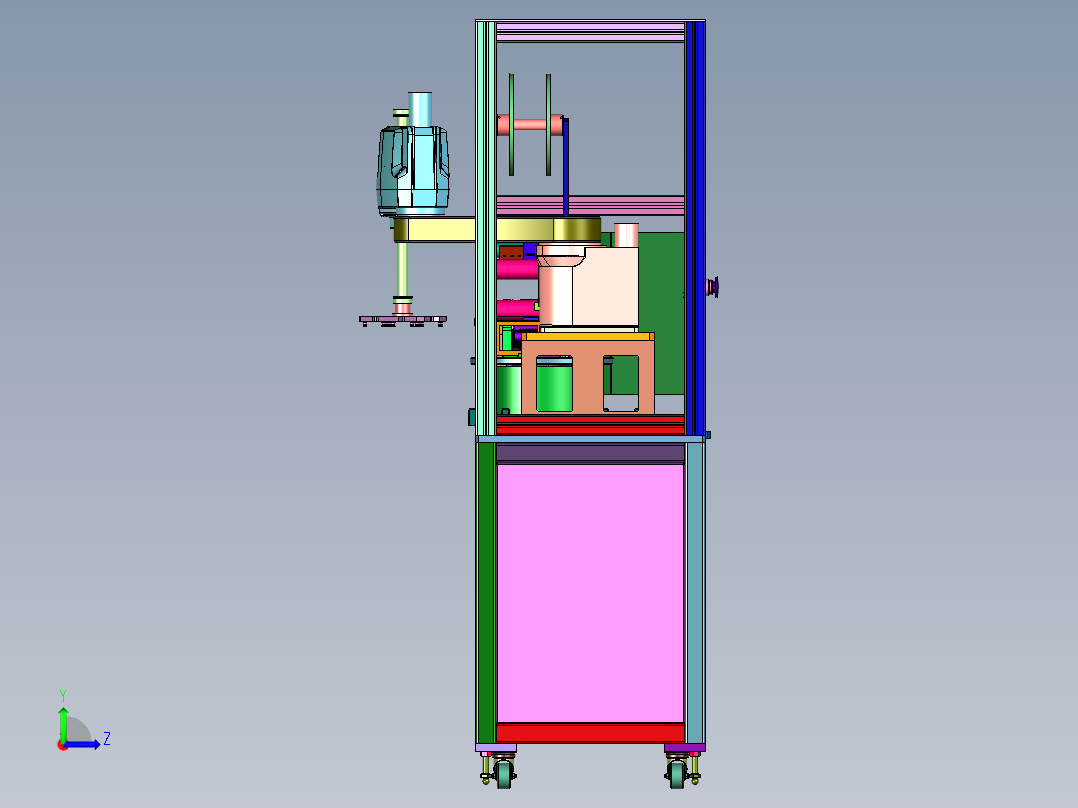 屏幕贴膜的全自动贴合机左视图