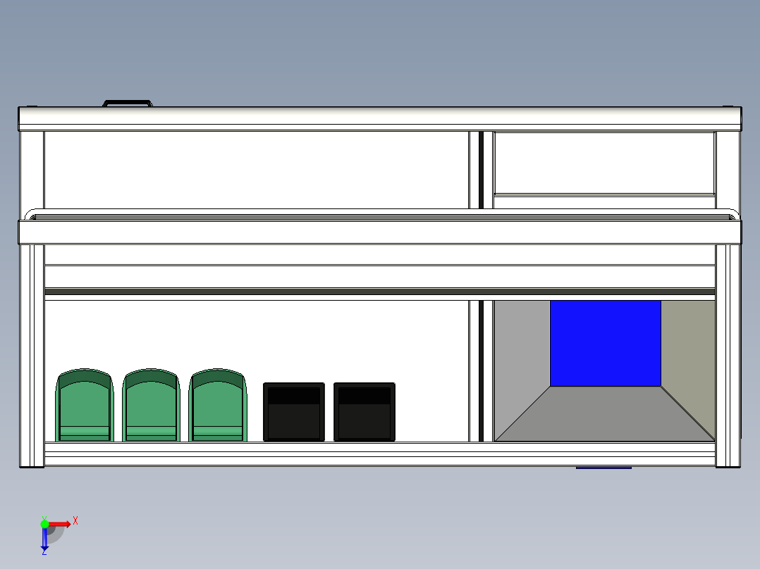 B2004645-过程X的工作站俯视图