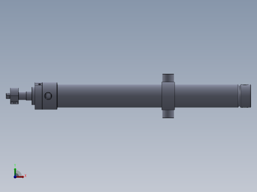 焊接式液压缸80x40x756 mm前视缩略图