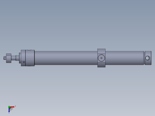 焊接式液压缸80x40x756 mm俯视缩略图