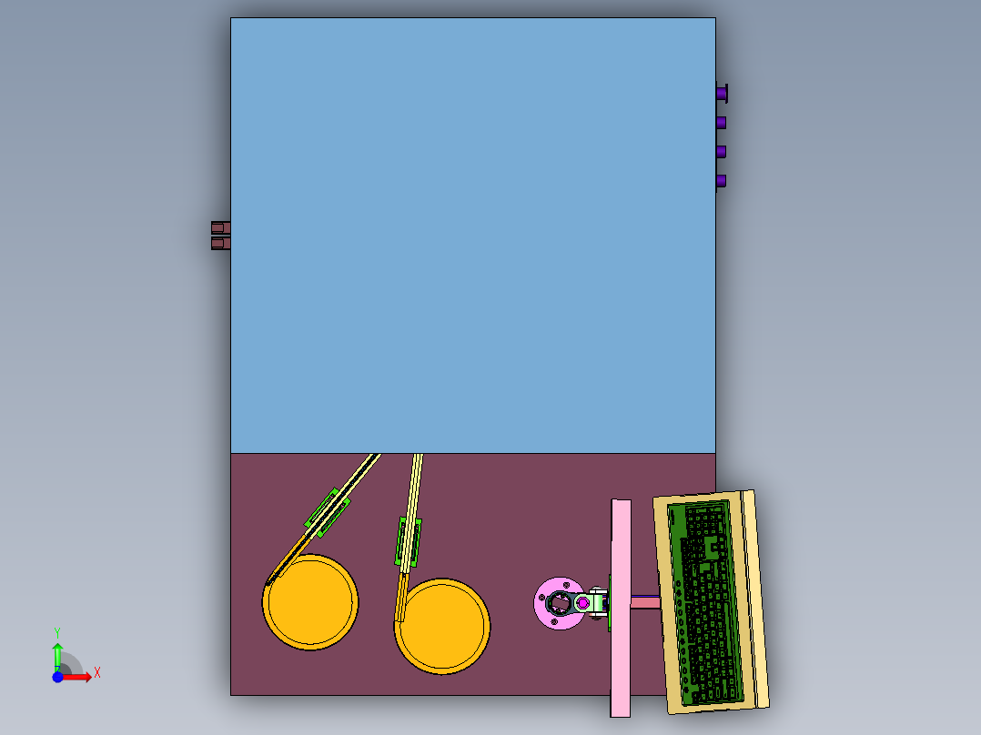 电池电极测量设备前视图