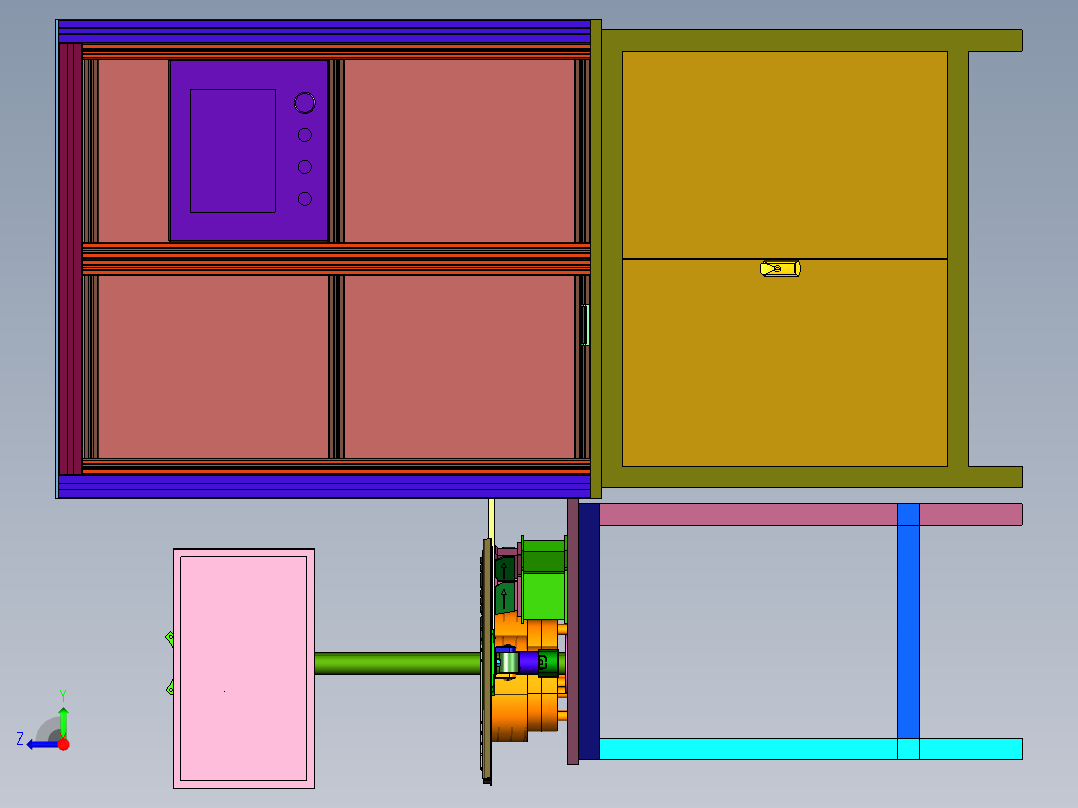 电池电极测量设备右视图