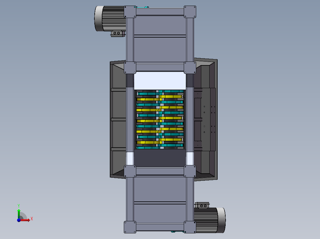破碎机、1600双轴撕碎机前视图