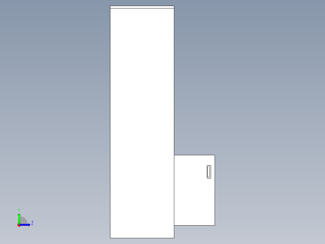 家具储物柜左视图