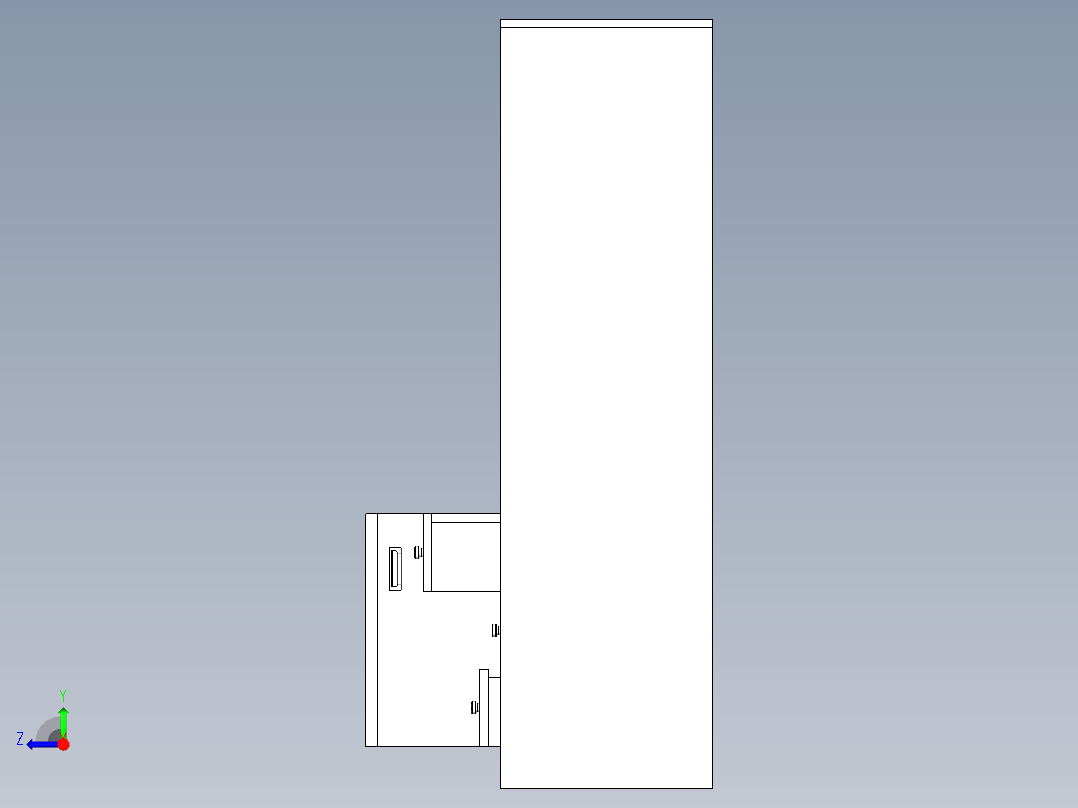 家具储物柜右视图