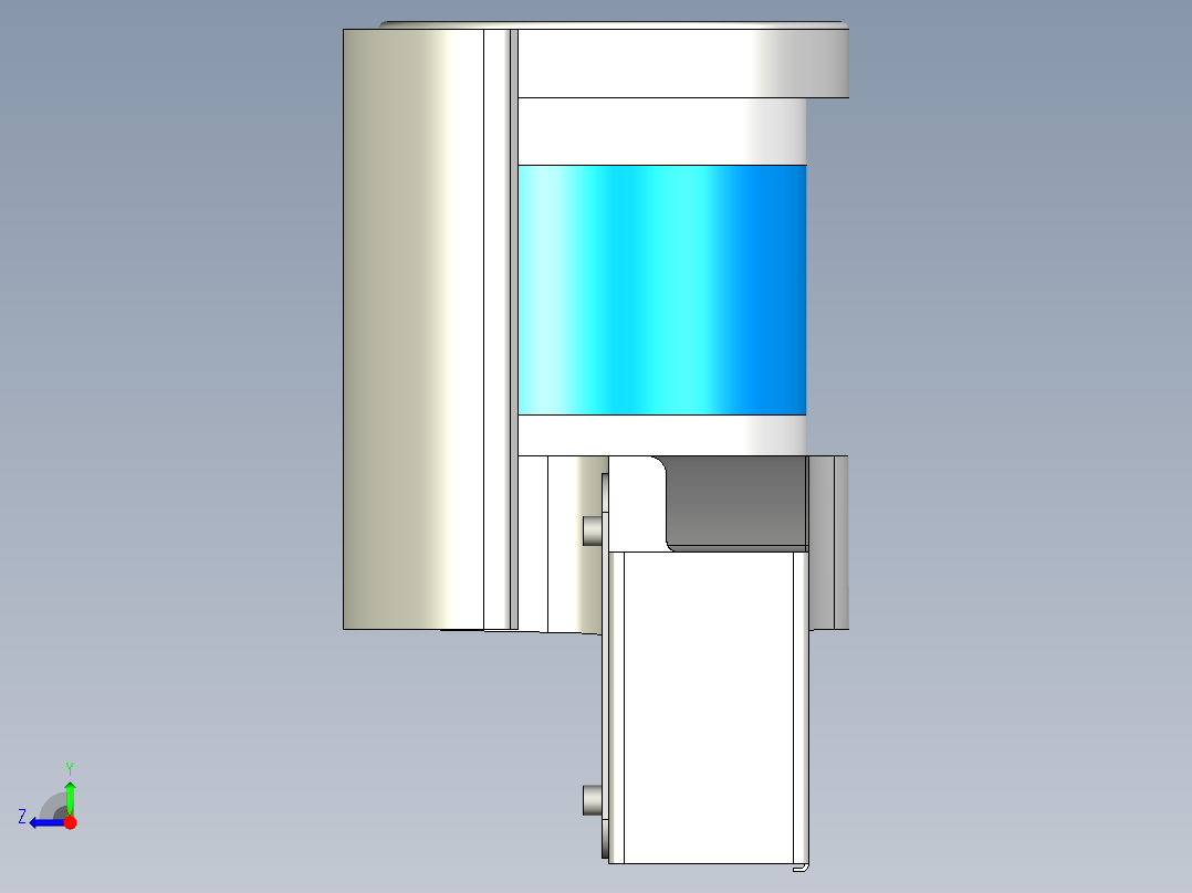大客车激光雷达防护罩右视图