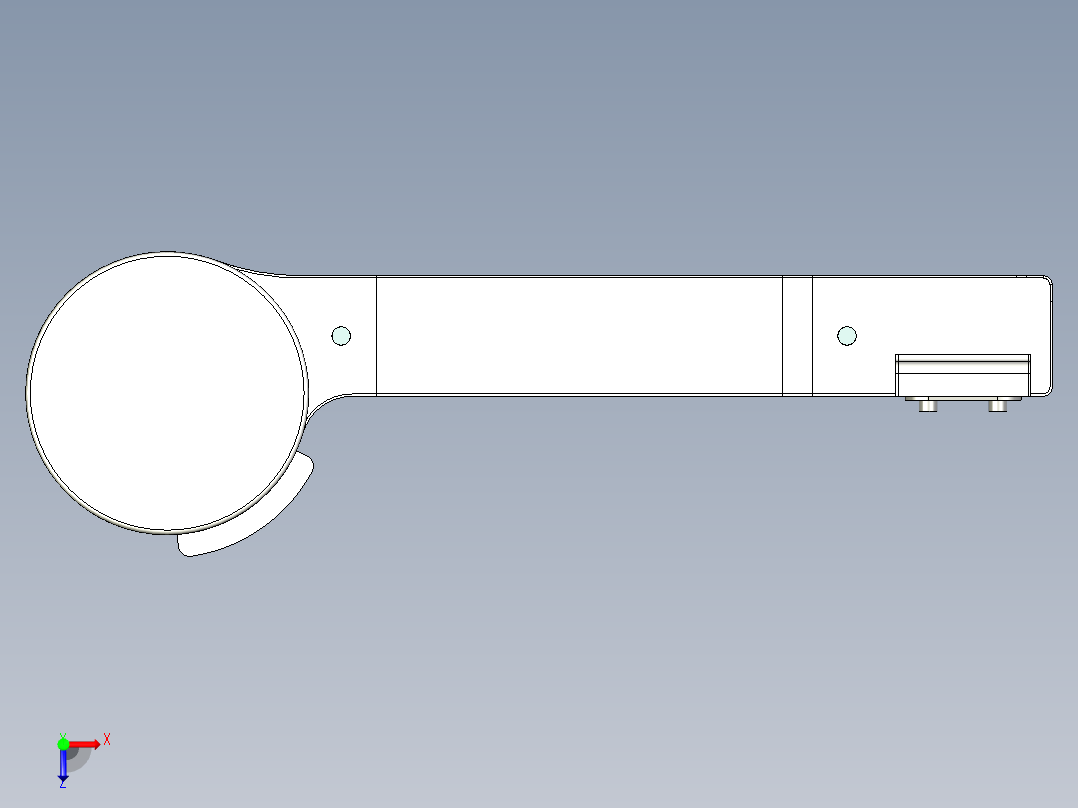 大客车激光雷达防护罩俯视图