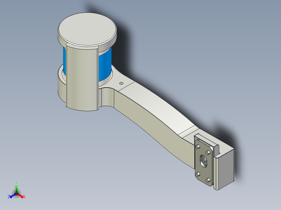 大客车激光雷达防护罩正等轴测图