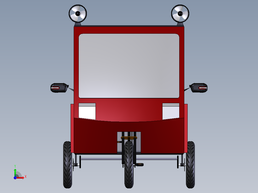 太阳能三轮车前视图