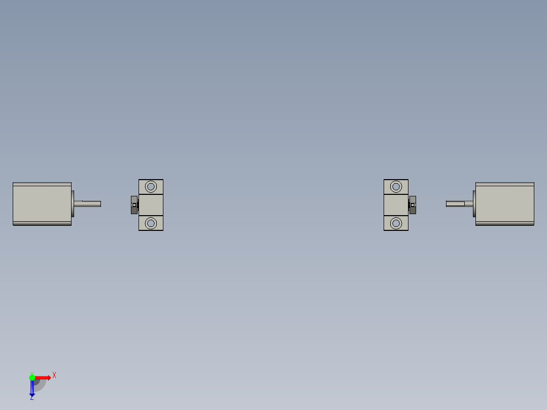 X轴双向滑台-LXYC-BOSS俯视图
