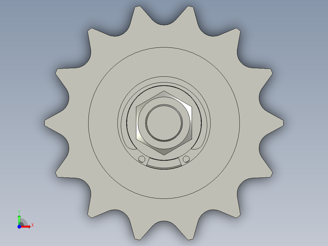 惰轮组件-油塞装配前视图