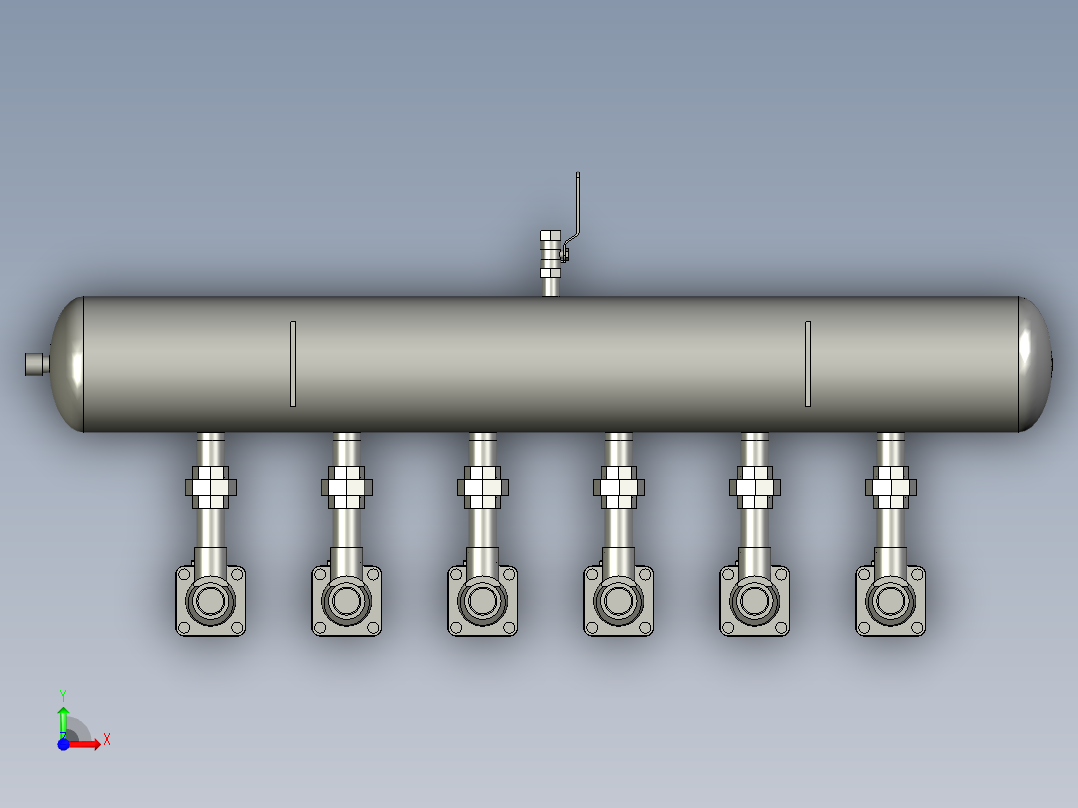 脉冲气包组件前视图