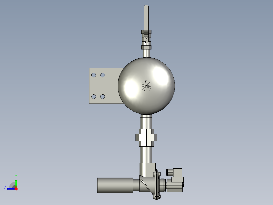 脉冲气包组件右视图
