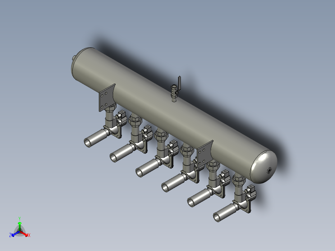 脉冲气包组件正等轴测图
