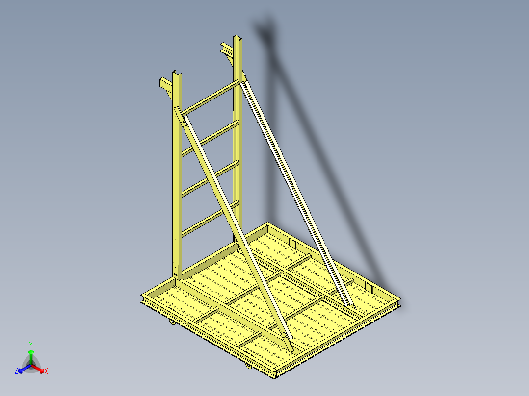 电梯井操作平台正等轴测图