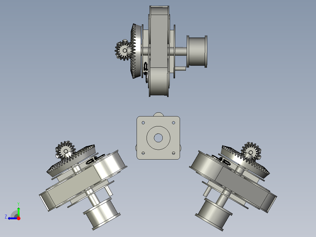 天然气管道检验车右视图