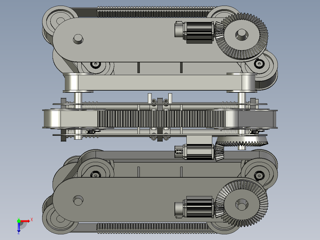 天然气管道检验车俯视图