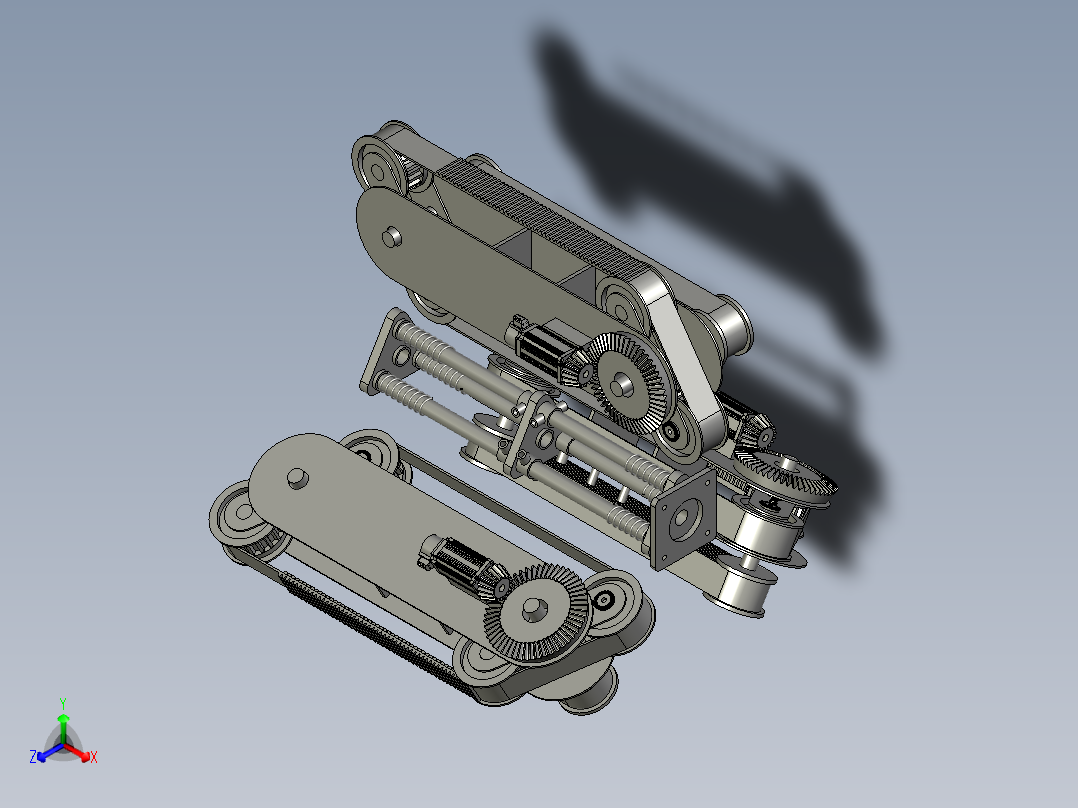 天然气管道检验车正等轴测图