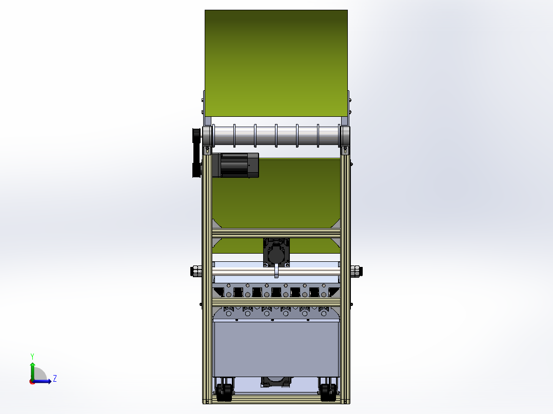 竹笋剥皮机左视图