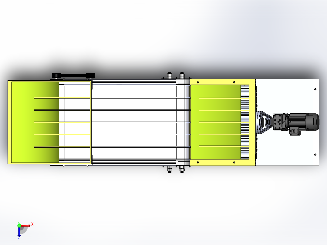 竹笋剥皮机俯视图