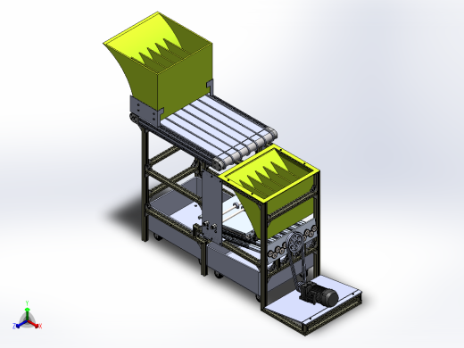 竹笋剥皮机正等轴测缩略图